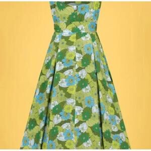 Sz S - Retro Print Bright and Beautiful Dress
